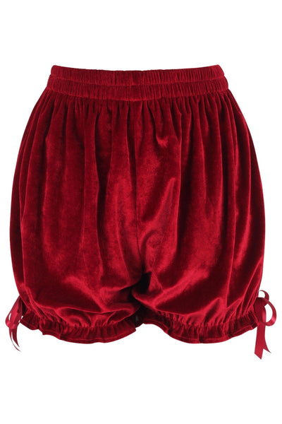 Dark Red Velvet Bloomers