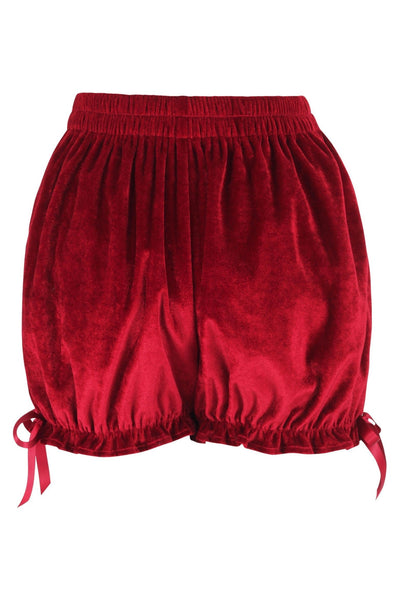 Dark Red Velvet Bloomers