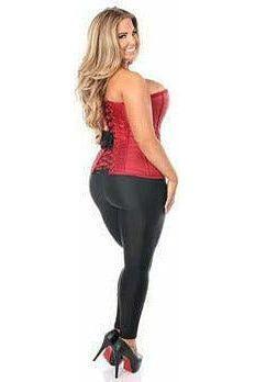 Lavish Wine Brocade Corset - Daisy Corsets