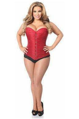 Lavish Wine Brocade Corset - Daisy Corsets