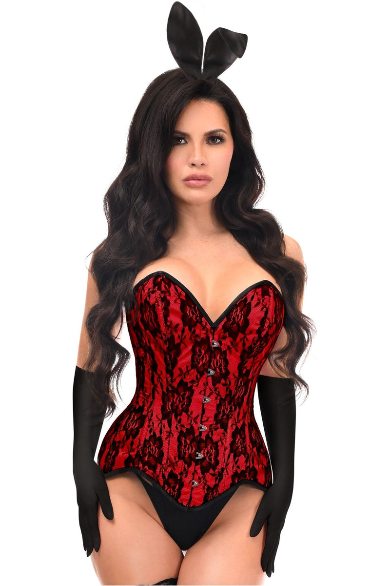 Top Drawer 5 PC Premium Red Bunny Corset Costume main image 1