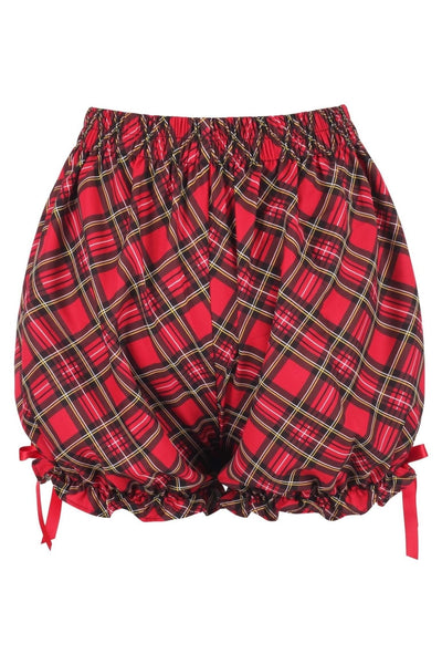 Red Plaid Crepe Bloomers - Daisy Corsets
