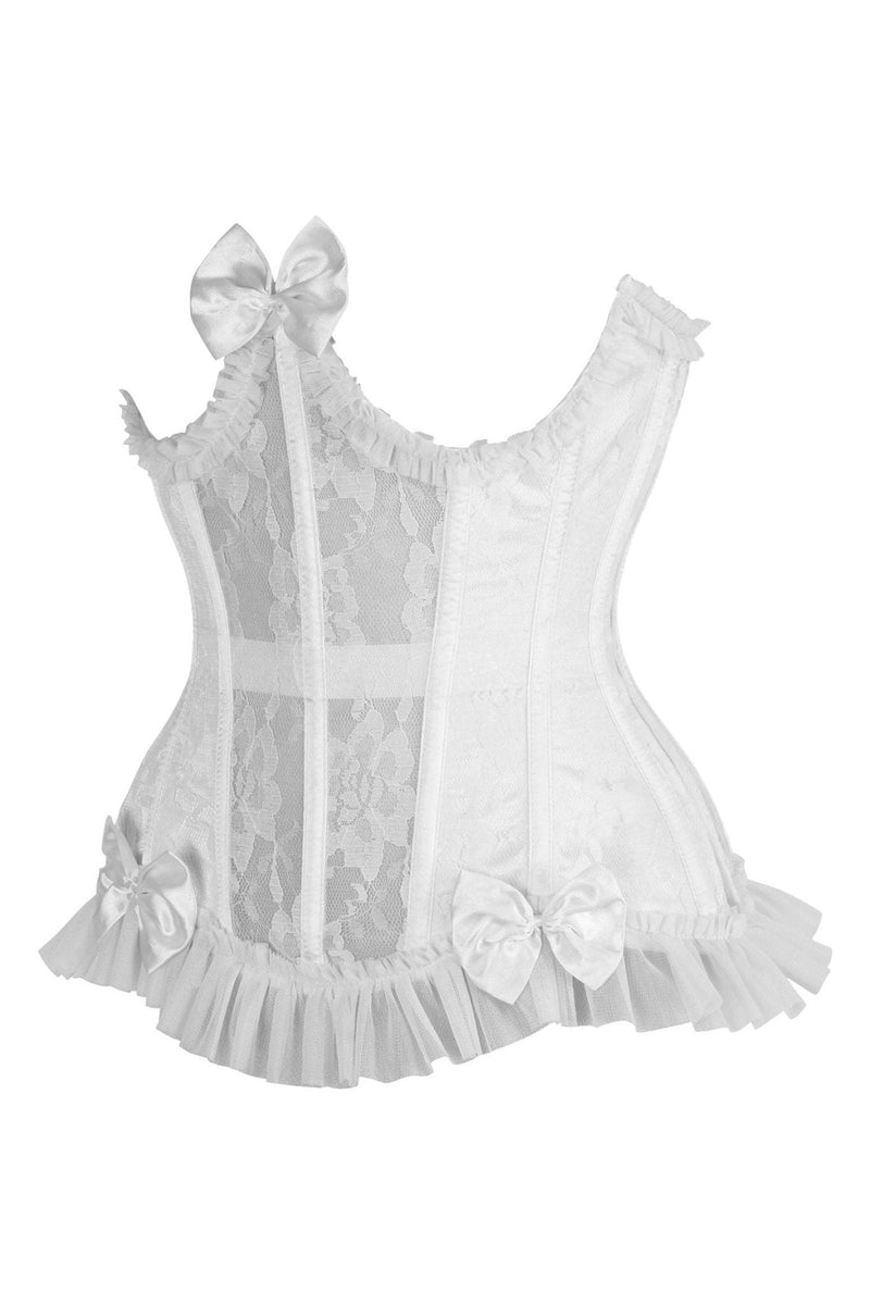 Top Drawer Steel Boned White Lace Underwire Burlesque Underbust