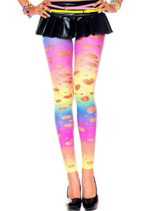 Tattered Rainbow Leggings