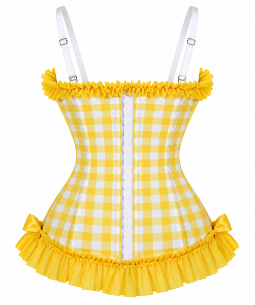 PRE-ORDER Lavish Lemon Ruffle Sweetheart Bustier Corset