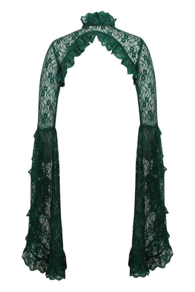 Green lace shrug 2025