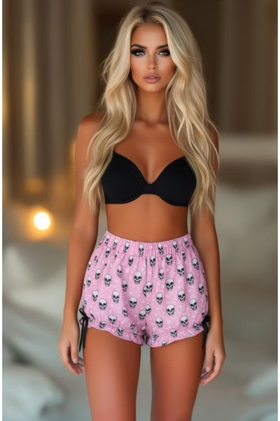 LIMITED EDITION Pink Skulls Crepe Bloomers