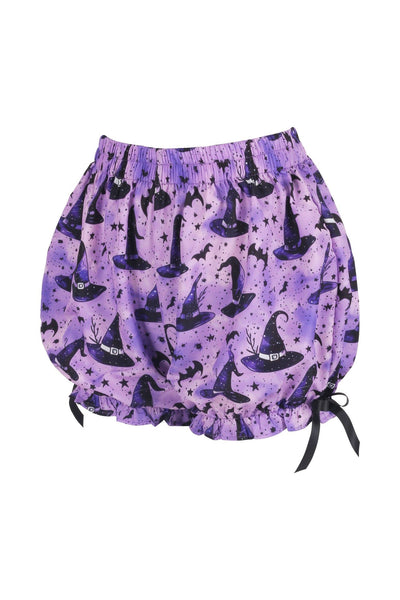 Purple/Black Witch Print Crepe Bloomers