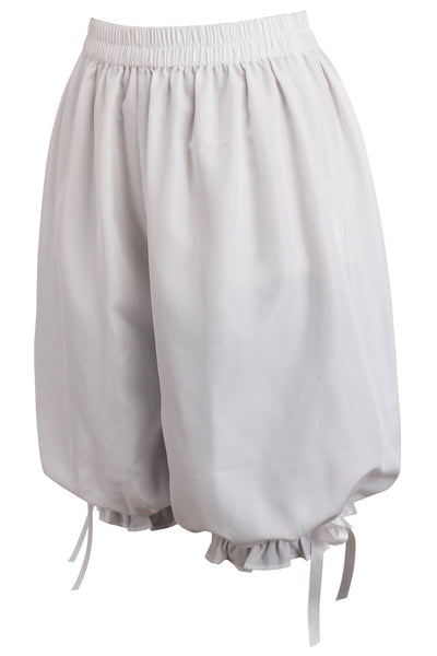 White Crepe Long Bloomers