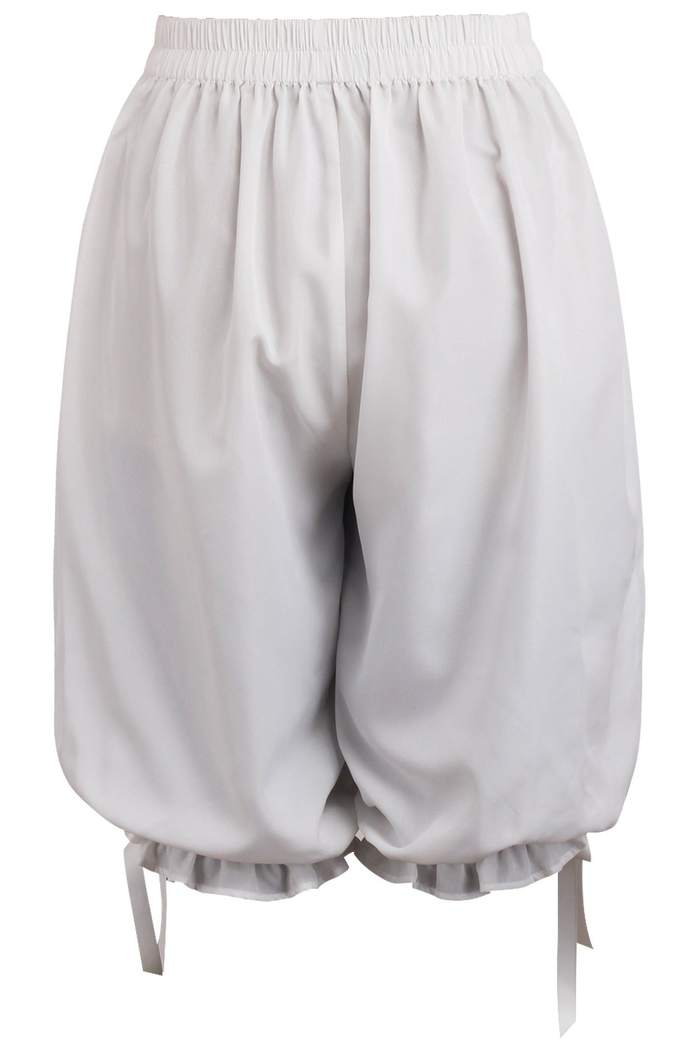 White Crepe Long Bloomers