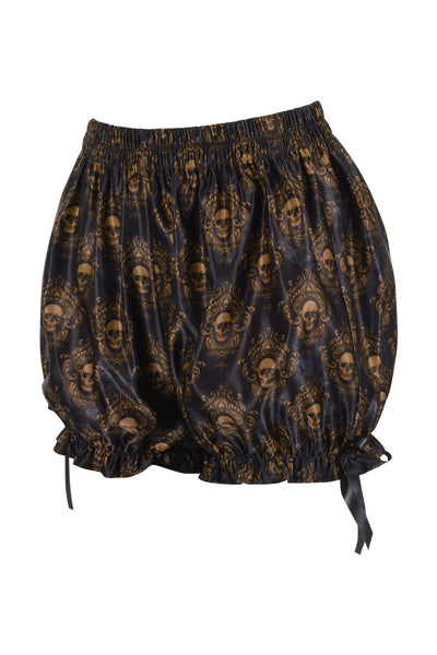 LIMITED EDITION Black & Gold Gothic Skull Print Bloomers