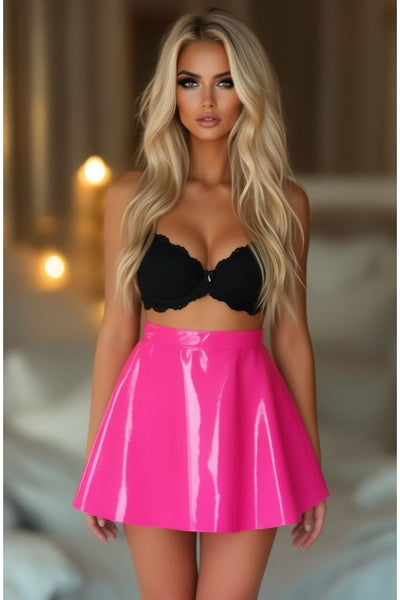 Hot Pink Patent Skirt