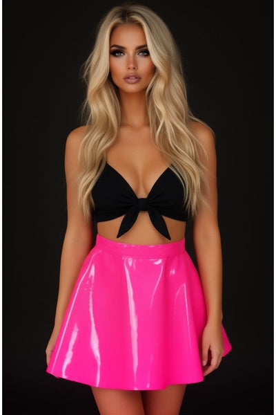 Hot Pink Patent Skirt