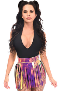 Rainbow Gold Holo Fringe Skirt