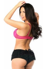 Black Ruffle Panty w/Bow - Daisy Corsets