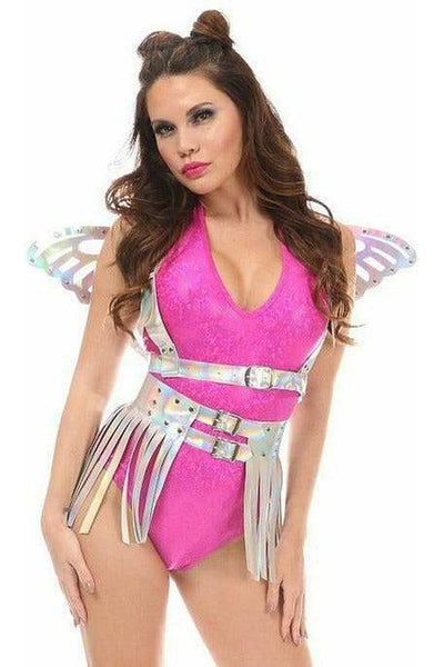 Silver Hologram Fringe Mini Skirt - Daisy Corsets