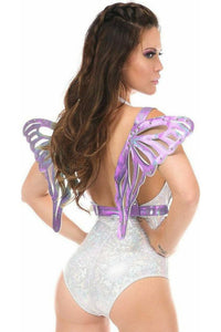 Lavender Holo Large Butterfly Wing Body Harness - Daisy Corsets