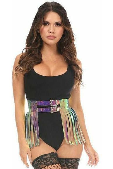 Rainbow Gold Holo Fringe Skirt - Daisy Corsets