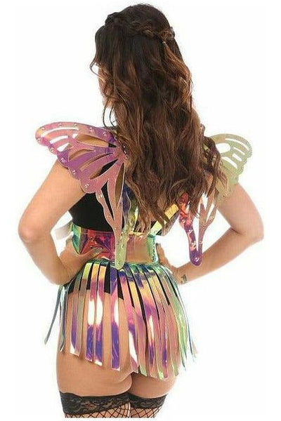 Rainbow Gold Holo Large Butterfly Wing Body Harness - Daisy Corsets
