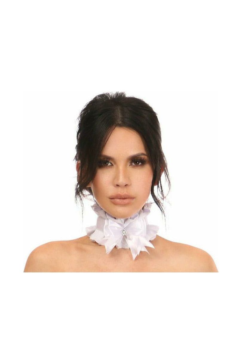 Kitten Collection White/White Lace Choker - Daisy Corsets