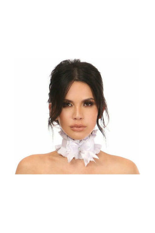 Kitten Collection White/White Lace Choker - Daisy Corsets