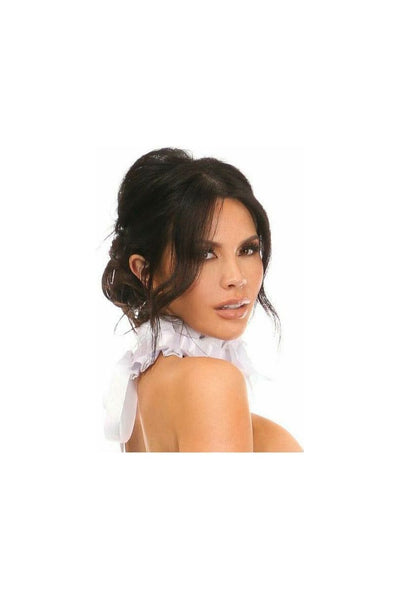 Kitten Collection White/White Lace Choker - Daisy Corsets