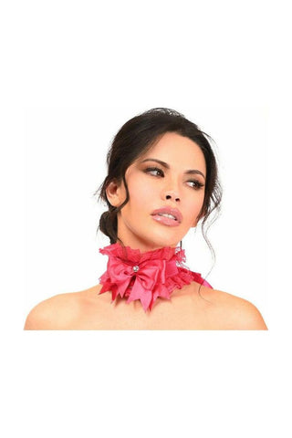 Kitten Collection Fuchsia/Fuchsia Lace Choker - Daisy Corsets