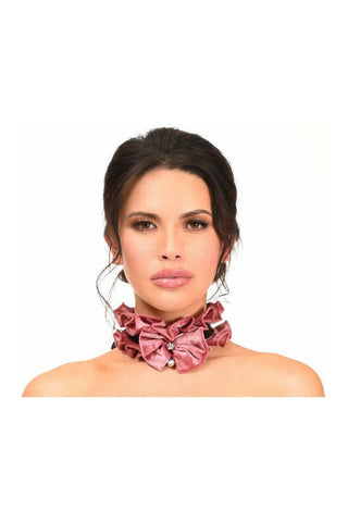 Kitten Collection Dusty Rose Velvet Choker - Daisy Corsets