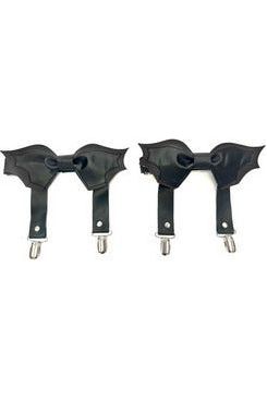 Black/Black Bat Leg Garters