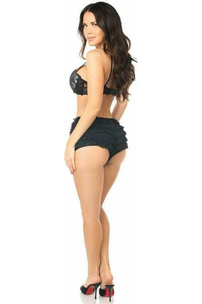 Black Lace Ruffle Panty - Daisy Corsets