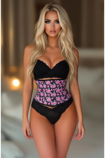 Lavish Floral Print Mini Cincher