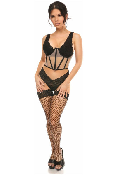 Lavish Nude Mesh Open Cup Waist Cincher - Daisy Corsets