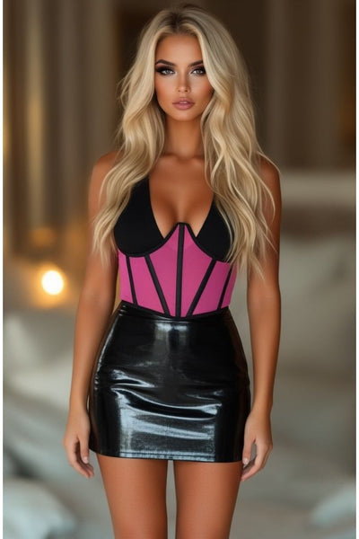 LIMITED EDITION Lavish Pink Mesh Open Cup Waist Cincher