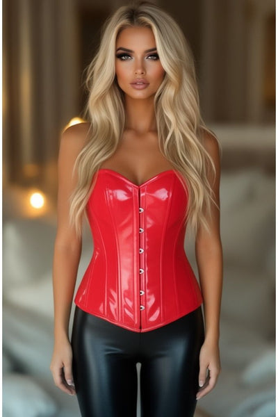 Lavish Red Patent Overbust Corset
