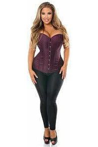 Lavish Plum Brocade Corset - Daisy Corsets