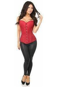 Lavish Wine Brocade Corset - Daisy Corsets