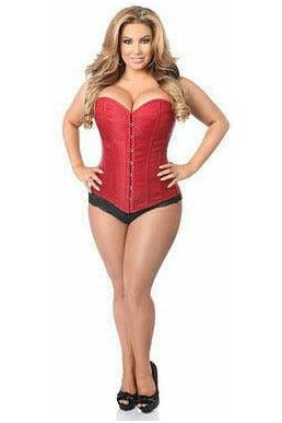 Lavish Wine Brocade Corset - Daisy Corsets