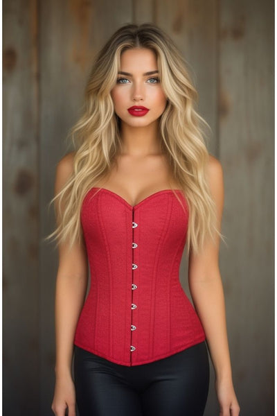Lavish Wine Brocade Corset