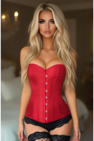 Lavish Wine Brocade Corset