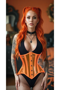 Lavish Orange Clear Curvy Underbust Waist Cincher Corset