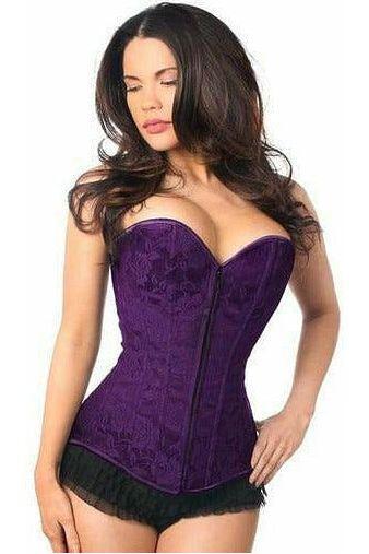 Lavish Dark Purple Lace Overbust Corset | Daisy Corsets USA