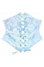 Lavish Lt Blue Lace Corset Belt Cincher - Daisy Corsets