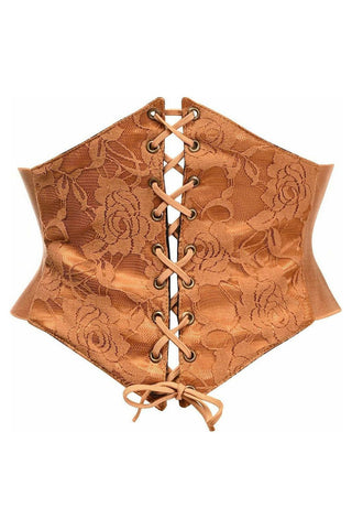Lavish Caramel Lace Corset Belt Cincher - Daisy Corsets