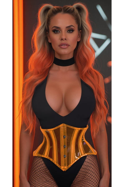 Lavish Clear Orange Curvy Cut Mini Cincher Corset