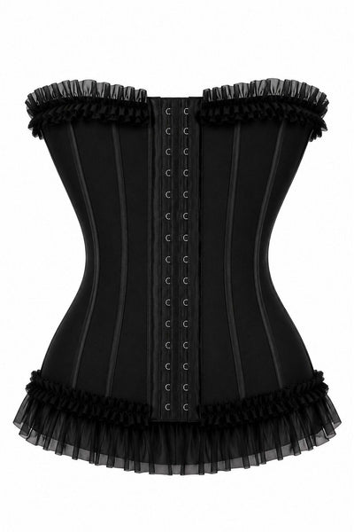 Lavish Black Lycra Hook & Eye Stretch Bustier Corset