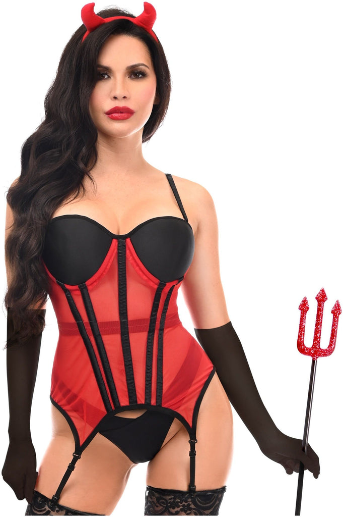 Lavish 4 PC Sexy Devilish Diva Lingerie Costume | Daisy Corsets USA' Lavish 4 PC Sexy Devilish Diva Lingerie Costume | Daisy Corsets USA'