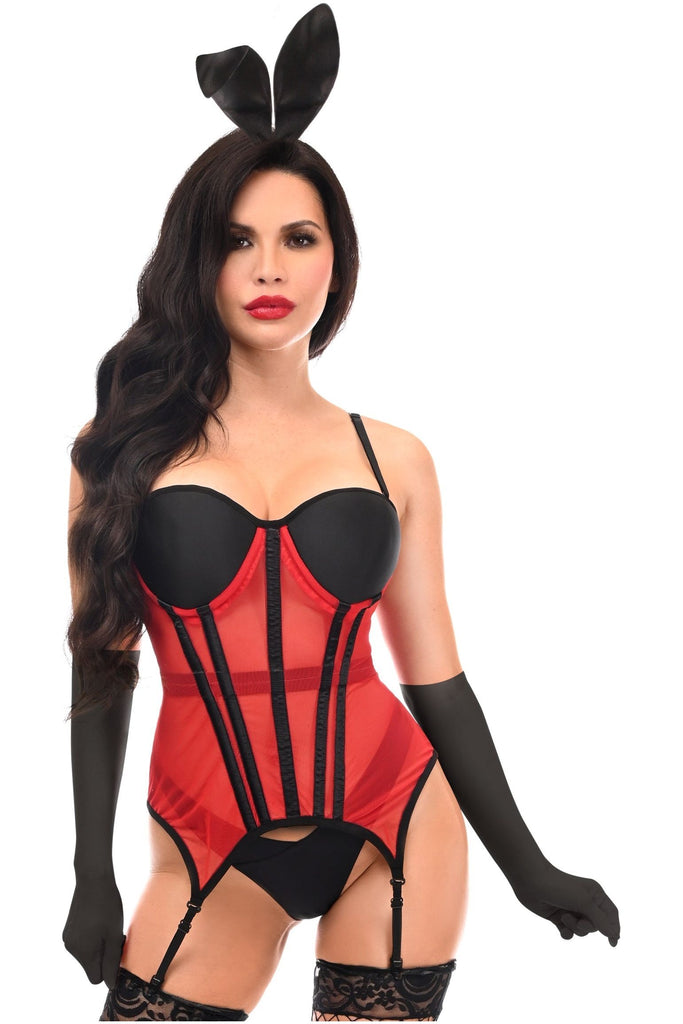 Lavish 4 PC Red/Black Sexy Bunny Lingerie Costume | Daisy Corsets USA Lavish 4 PC Red/Black Sexy Bunny Lingerie Costume | Daisy Corsets USA