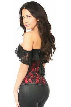 Lavish Red Lace Off-The-Shoulder Corset - Daisy Corsets
