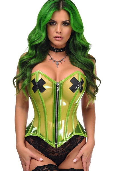 Lavish Clear Green Overbust Corset