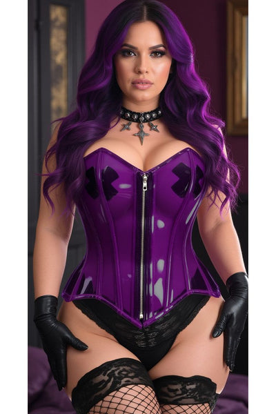 Lavish Clear Purple Overbust Corset